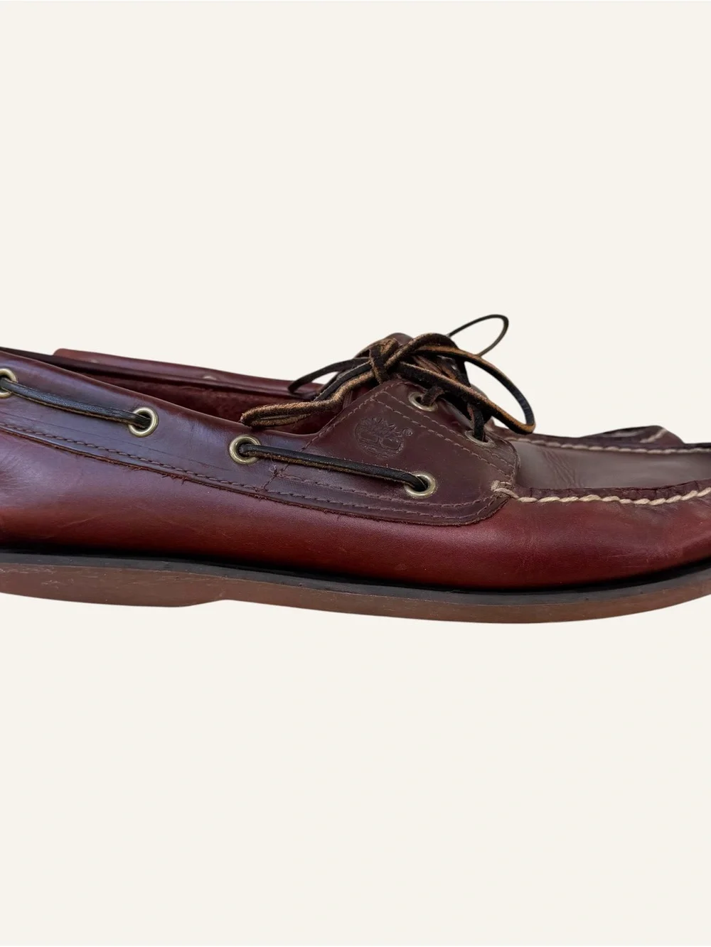 Vintage Timberland - Men’s Classic Leather 2 Eye Boat Shoes in Brown Size 11 M
